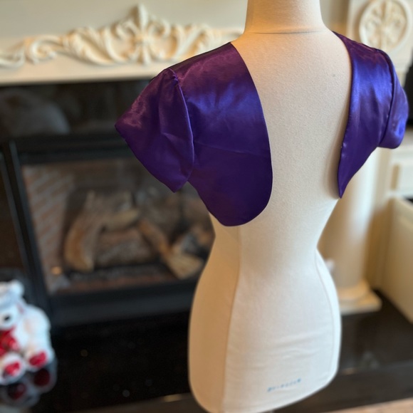 Purple Cropped Jacket Lightweight Lily Kids Girls 14 Top Glam - Picture 3 of 6